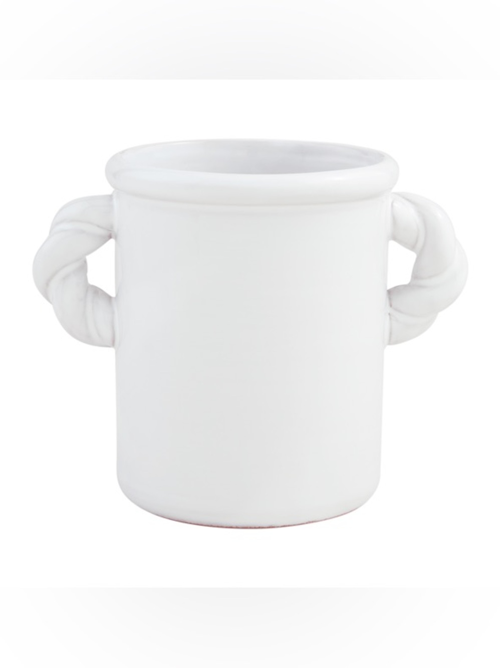 MUD PIE NWT Mudpie Twisted Handle Utensil Crock white